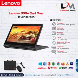 Lenovo 300e Celeron N5000 RAM 4 SSD 128 11.6 HD Win 10 Bergaransi