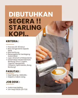 Lowongan pekerjaan penjual kopi keliling