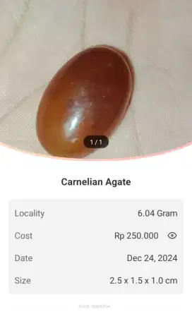 BATU PERMATA CINCIN CARNELIAN AGATE