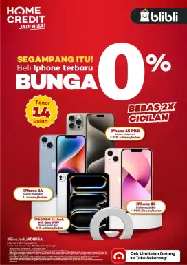 Cicil iPhone 14 Tanpa Kartu kredit pakai HOMECREDIT Bebas 2x Angsuran