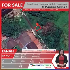 DIJUAL TANAH SIAP BANGUN LOKASI STRATEGIS DI PONTIANAK KOTA