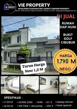 JUAL CEPAT MURAH BUKIT GOLF CIBUBUR 1M an