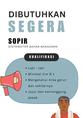 Info Lowongan Pekerjaan Supir Area Garut