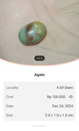 BATU PERMATA CINCIN AGATE BERCORAK