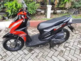 Honda Beat New Eco FI' 22 Plat Sleman Merah Hitam Ciamik Tinggal Pakai