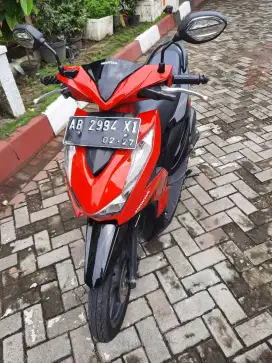 Honda Beat New Eco FI' 22 Plat Sleman Merah Hitam Ciamik Tinggal Pakai