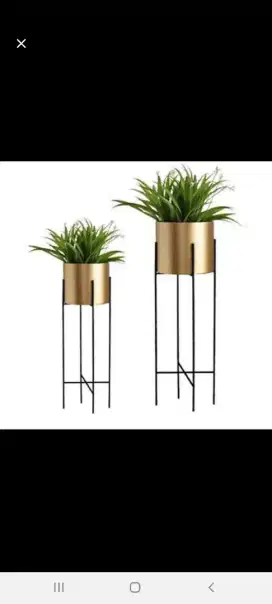 Standing pot hitam uk 80 dan 70 diameter 20 cm - dudukan pot tanpa pot