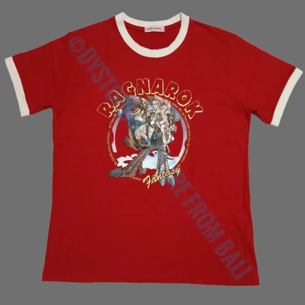 Rare Vintage 2003 Tshirt Ringer Anime / Game Ragnarok Peco Peco Knight