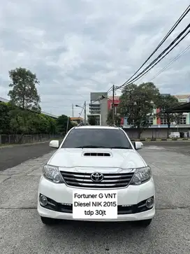 Toyota Fortuner 2015 G vnt 30jt tdp diesel / 2016 - putih antik 2014