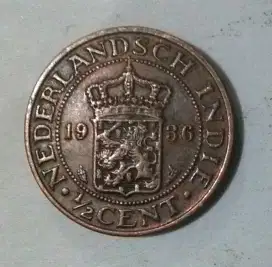 Uang Koin 1/2 Cent, 1936