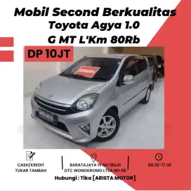 Toyota Agya 1.0 G MT 2014 L' KM 80rb