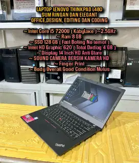 (NEGO)Lenovo Thinkpad L480 Core i5 7200u Supermulus
Laptop Design