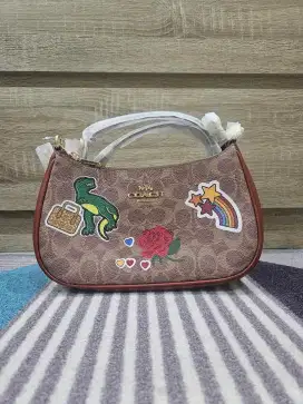 Coach Teri Shoulder Bag In Signature Canvas With Sticker Print