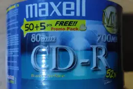 PROMO!!! CD-R MAXELL 700MB 80min 50+FREE 5 PROMO PACK MURAH..