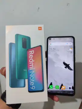 Redmi Note 9 Blue 6/128 Mulus Lancar Siap Pakai