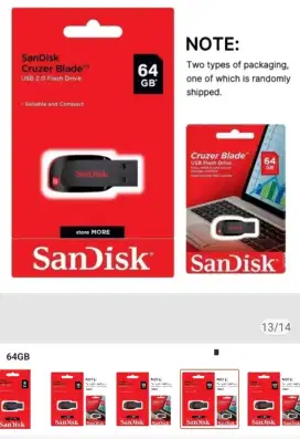 FASKDISK SANDISK 64GB DAN 16GB