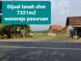 Tanah SHM DIJUAL 7321M2 NOL JALAN RAYA