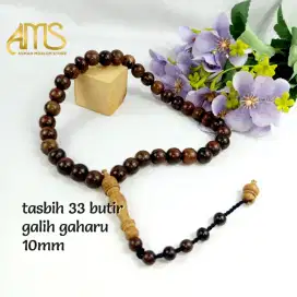 TASBIH 33 BUTIR GALIH GAHARU UKURAN 10MM