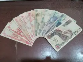 Uang kuno Kertas BI Rupiah dijual satu paket