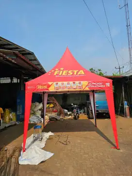 Tenda kerucut, tenda sarnafil, tenda custom. Ready stok Palembang.