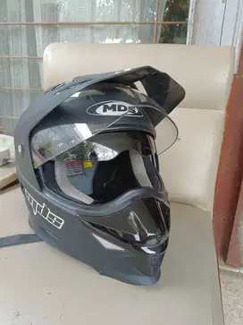 Helm Full Face MDS Supermoto Matte Black - Size L