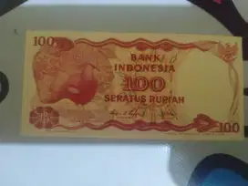 Uang kertas seratus rupiah gambar burung gaura tahun 1984