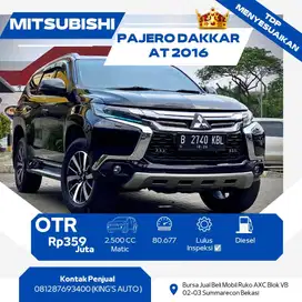 Pajero Dakar Sport 4x2 Diesel Matic Triptonic A/T Tahun 2016 Hitam