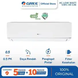 AC 1/2 PK GREE LOW WATT SERIES (GWC-05C3ES) + Pemasangan