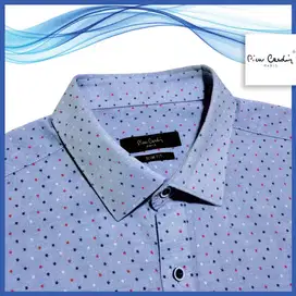 Pierre Cardin, Kemeja Motif Katun Oxford Slim Fit Lengan Panjang