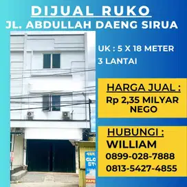 JUAL RUKO MURAH JL ABDULLAH DG SIRUA MAKASSAR