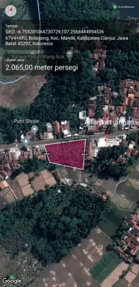 Dijual tanah AJB 2000m2  cianjur jabar