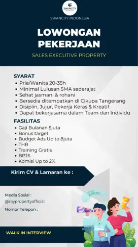 Lowongan Kerja Sales Property