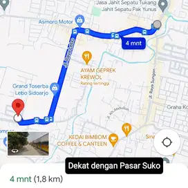 cuma 2 Tanah d per Rumah an dk Sukodono Sidokare Sidoarjo