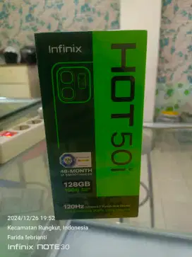 Infinix hot 50i 6+6/128gb baru garansi resmi bisa TT Kredit