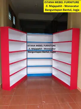Almari Lemari Rak Display Etalase Toko Londry Laundry Loundry Kayu #SM