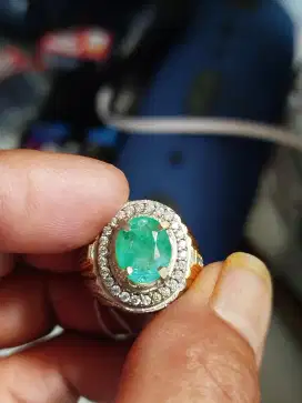 zamrud colombia , natural emerald beryl plus memo lab