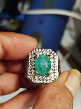 zamrud colombia , natural emerald beryl plus memo