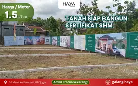 Tanah Dijual Murah Bantul Sertifikat SHM Lokasi Strategis