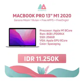 Macbook Pro M1 2020 8gb 256gb MYD82 Murah Meriah