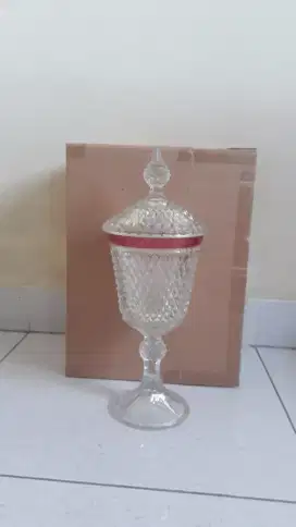 Toples Kristal Buatan Indiana Glass Model Diamond Point & Temple