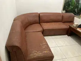 Sofa bekas warna coklat sesuai gambar