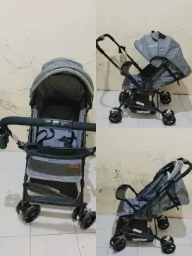 Stroller Olla R+ hitam abu abu