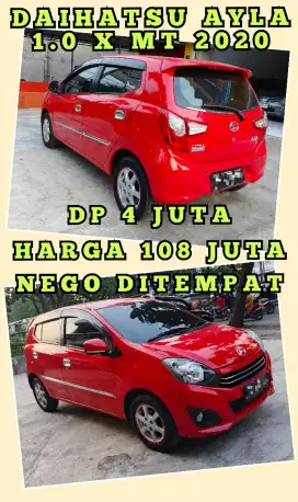 DAIHATSU AYLA 1.0 X MT 2020 DP 4 JUTA