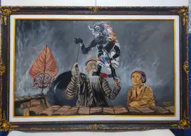 Lukisan kebudayaan wayang kulit