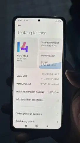 Xiaomi Redmi not 10 Pro