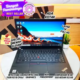 Lenovo ThinKPAD T490 CORE i5 GEN10 RAM 16 SSD 512 ADA KOTAK MULUS