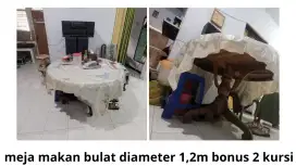 meja makan bulat