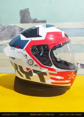 KYT TTC COURSE FUSELAGE RED WHITE sz XL, COATING  3 Layer STARIDE HLMT