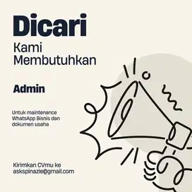 Dibutuhkan Admin