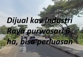 Dijual tanah industri /gudang raya purwosari, pasuruan nol jalan raya